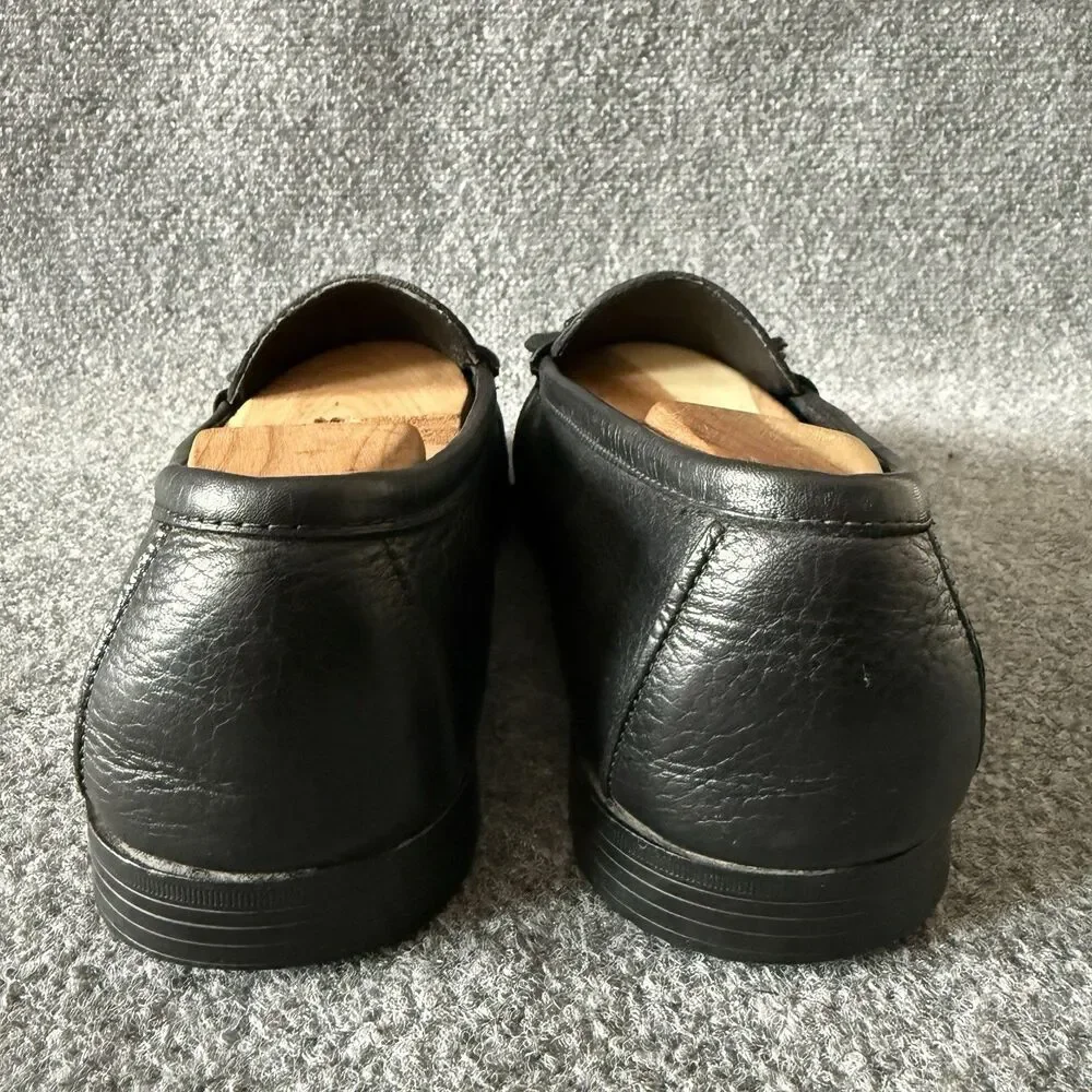 Dexter Men's Black Leather Tassel Loafer Dress Shoes Square Toe 12